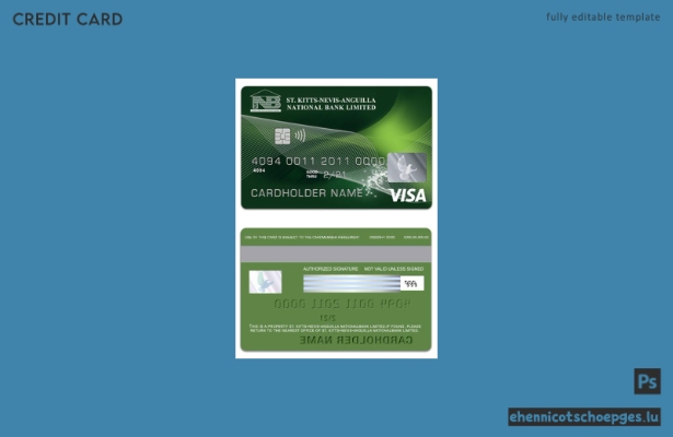 Vorschau einer Visa-Debitkarte der Saint Kitts and Nevis National Bank Limited